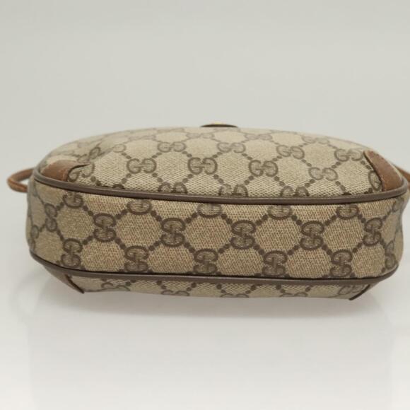 GUCCI GG Supreme Web Sherry Line Bag Pvc Beige Gold 89 02 066 - Picture 9 of 16